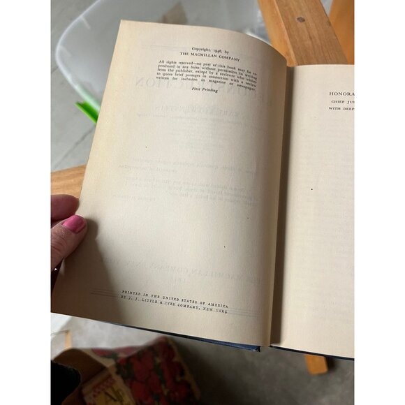 Vtg Signed By Author Political Reconstruction Hardcover 1946 by Karl Loewenstein - Picture 5 of 10